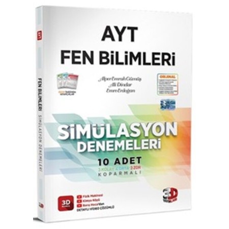 3D Yayınları AYT Fen Bilimleri Simülasyon Denemeleri