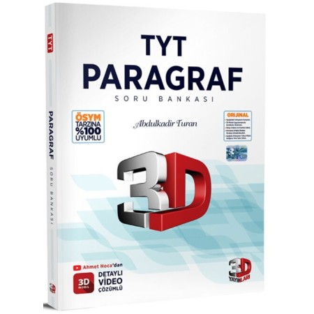 3D Yayınları TYT Paragraf Soru Bankası 3D Yayınları TYT Paragraf Soru Bankası