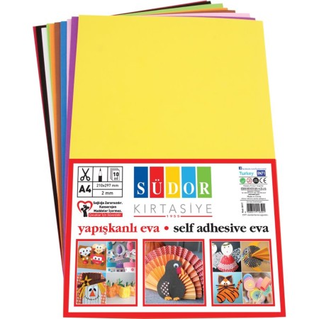 Südor Eva 20x30 Cm 10 Renk Yapışkanlı