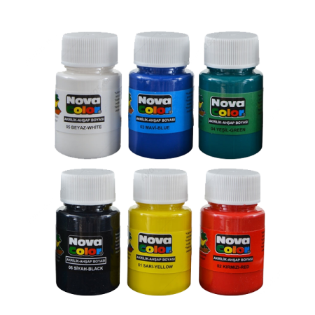 Nova Color 6 Renk 30ml Şişe Akrilik Boya Nc-180
