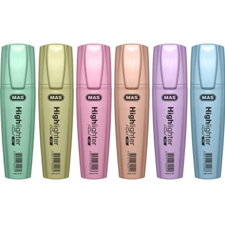 Mas Pastel Fosforlu Kalem-6 li Kartela Mas Pastel Fosforlu Kalem-6 li Kartela