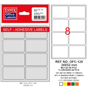 Tanex Ofis Etiketi Poşetli 34x55 MM Beyaz OFC-120