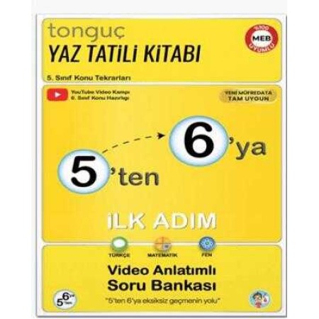Tonguç Akademi 5`ten 6`ya Hazırlık Kitabı Yaz Tatil Kitabı