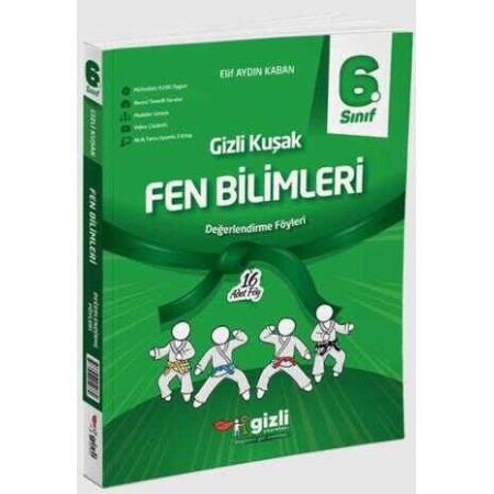 Gizli Yayınları 6. Sınıf Fen Bilimleri Gizli Kuşak Değerlendirme Föyleri