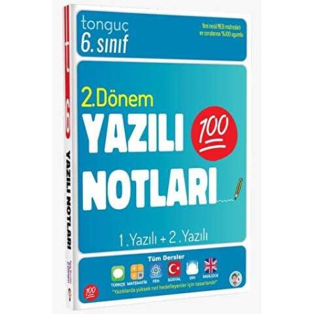Tonguç Akademi  6. Sınıf Yazılı Notları 2. Dönem 1 ve 2. Yazılı