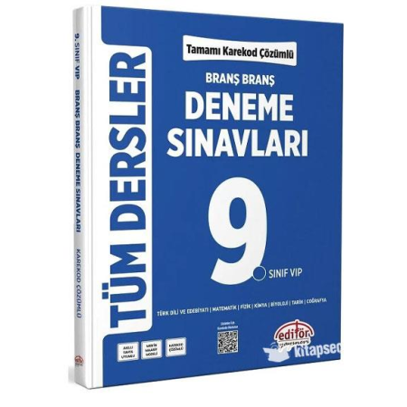Editör Yayınevi 9. Sınıf Tüm Dersler Deneme Sınavları Branş Branş Editör Yayınevi 9. Sınıf Tüm Dersler Deneme Sınavları Branş Branş