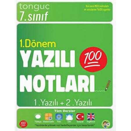 Tonguç Akademi  7.Sınıf Yazılı Notları 1.Dönem 1 ve 2.Yazılı