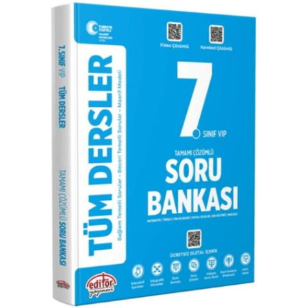 Editör Yayınları 7. Sınıf VIP Tüm Dersler Soru Bankası Editör Yayınları 7. Sınıf VIP Tüm Dersler Soru Bankası