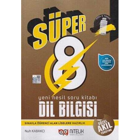 Nitelik Yayınları  8. Sınıf Dil Bilgisi Süper Yeni Nesil Soru Kitabı