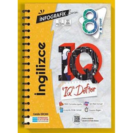 Evrensel İletişim Yayınları 8. Sınıf İnfografik Serisi İngilizce IQ Defter