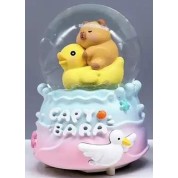 Capybara Işıklı Müzikli Püskürtmeli Büyük Boy Kar Küresi Nrn - 2470c