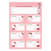 Keskin Color 220130-08 hello kitty ders programlı okul etiketi 3'lü