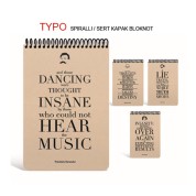 Gıpta Typo A5 Spiralli Sert Kapak Defter 100 Yaprak Kareli