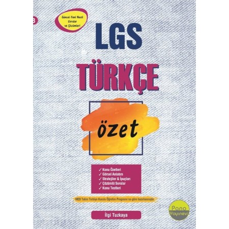 8.Sınıf Türkçe Özet Liselere Hazırlık