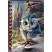 M-820-30 Kabartma Yandan Spiralli Çizgili Defter 
