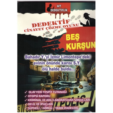 MT Dedektif Çözme Oyunu Beş Kurşun
