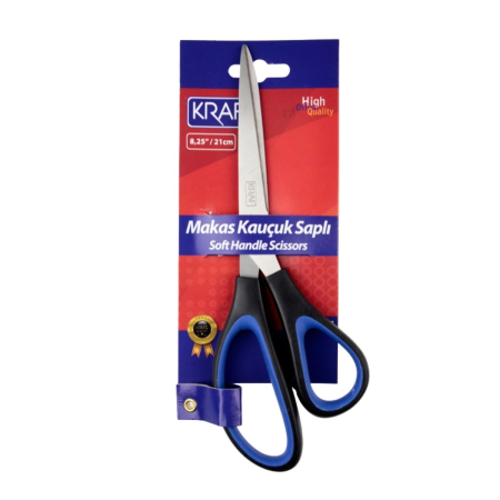 Kraf Kauçuk Saplı Makas 21 cm 716G 