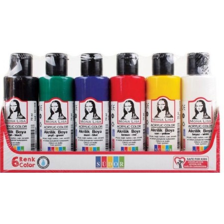 Mona Lisa Akrilik Boya Şişe 6 LI 70 ML SD1006
