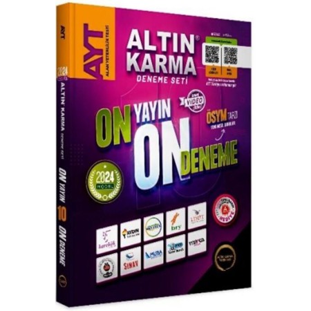 Altın Karma AYT 10 Farklı Yayın 10 Farklı Deneme Seti Son 1 Yıl Çıkmış Sorular Hediye