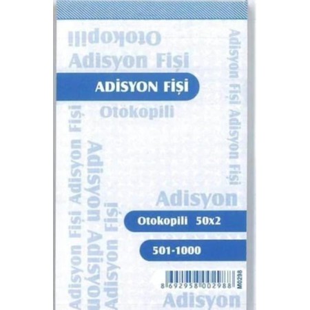 Altınyıldız 2n Otokopili Adisyon Fişi Numaralı 50yp