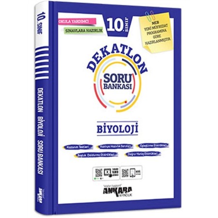 Ankara Yayıncılık 10. Sınıf Biyoloji Dekatlon Soru Bankası