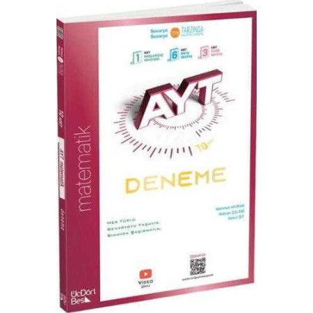 ÜçDörtBeş Yayınları AYT Matematik 10 lu Deneme