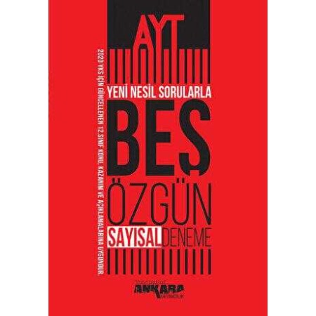 Ankara Yayıncılık AYT Yeni Nesil Sorularla Sayısal 5 Özgün Deneme