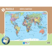 Blue Focus Dünya Haritası Puzzle 72 Parça