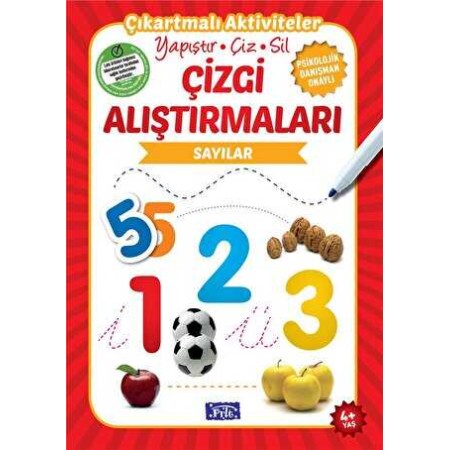 Çizgi Alıştırmaları - Sayılar 4 Yaş Parıltı Yayınları