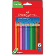 Faber-Castell Jumbo Üçgen Kuru Boya Kalemi 12 Renk