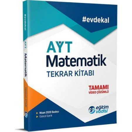 Eğitim Vadisi Evde Kal AYT Matematik Tekrar Kitabı Tamamı Video Çözümlü