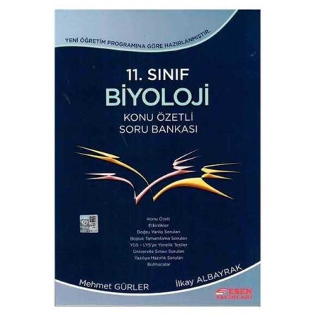 Esen Yayınları 11. Sınıf Biyoloji Konu Özetli Soru Bankas