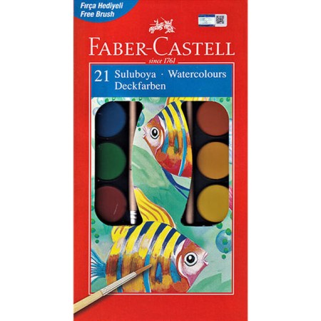 Faber-Castell 21 Renk Büyük Boy Sulu Boya