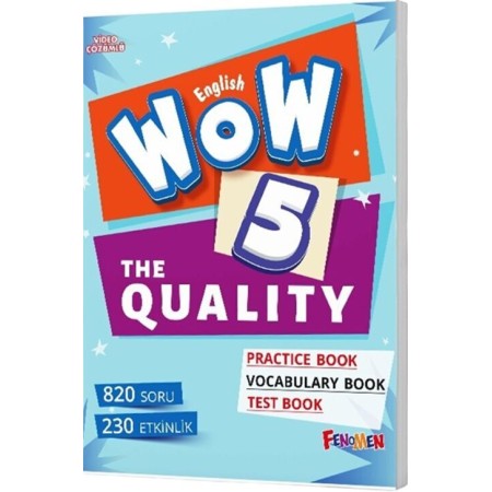 Fenomen Okul 5. Sınıf Wow English The Quality Practice Book Vocabulary Book Test Book