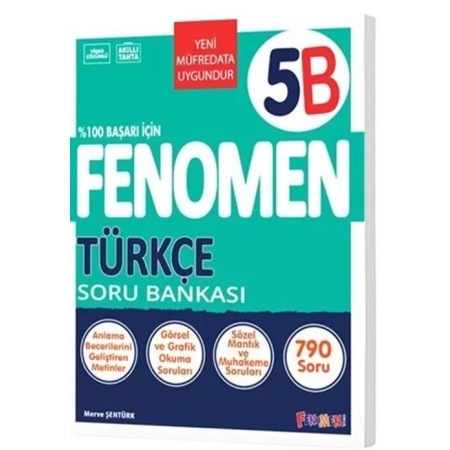 Kurmay Yayınları  5. Sınıf Türkçe B Fenomen Soru Bankası