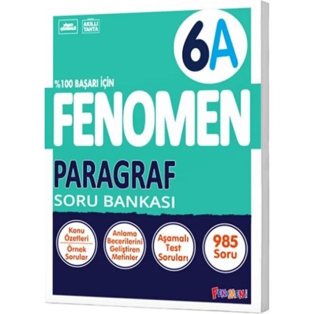 Kurmay Yayınları 6. Sınıf Paragraf Fenomen A Soru Bankası