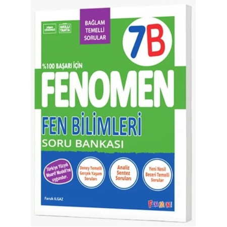 Kurmay Yayınları 7. Sınıf Fen Bilimleri B Fenomen Soru Bankası