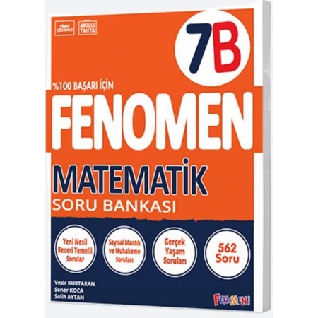Kurmay Yayınları 7. Sınıf Matematik B Fenomen Soru Bankası