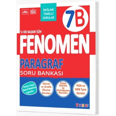 Kurmay Yayınları  7. Sınıf Paragraf Fenomen B Soru Bankası