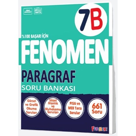 Kurmay Yayınları  7. Sınıf Paragraf Fenomen B Soru Bankası