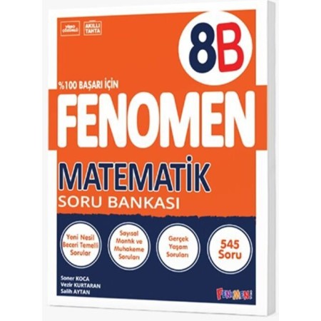 Kurmay Yayınları  8. Sınıf LGS Fenomen Matematik B Soru Bankası