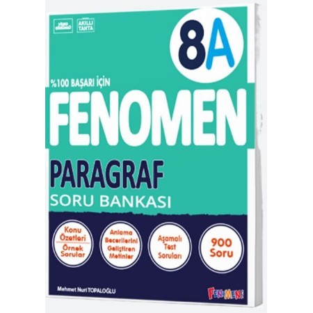 Kurmay Yayınları  8. Sınıf Paragraf A Fenomen Soru Bankası