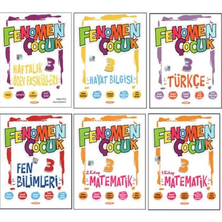 Fenomen Yayınları 3. Sınıf Fenomen Çocuk Seti 5 Kitap ve Haftalık Ödev Fasikülleri 