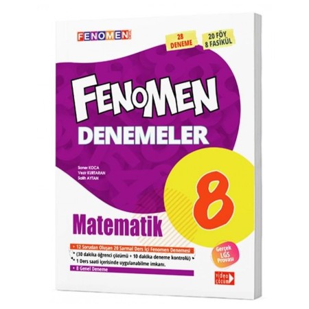 Kurmay Yayınları 8. Sınıf LGS Matematik Fenomen 28 li Deneme