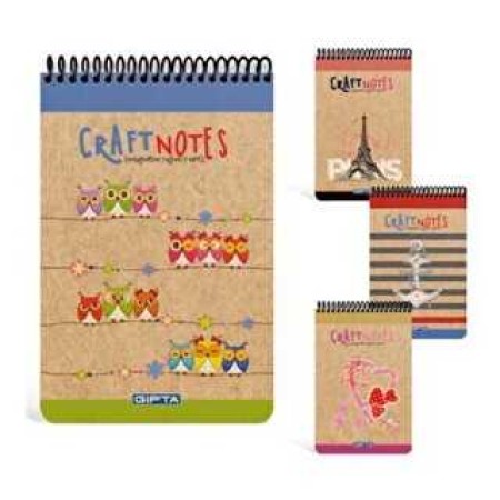 Gıpta Bloknot Craft Spiralli Sert Kapak Kareli 100 YP A4 1784