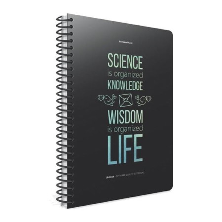 Gıpta Life Book 19x26 100 Yaprak Çizgili Spiralli Defter
