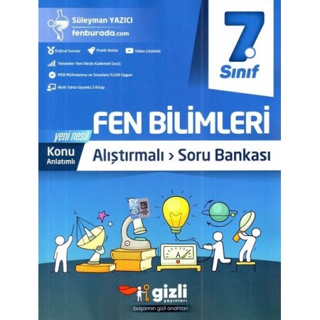 Gizli Yayınları 7. Sınıf Fen Bilimleri Alıştırmalı Soru Bankası