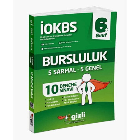 Gizli Yayıncılık 6. Sınıf İokbs Bursluluk 10 Deneme Sınavı