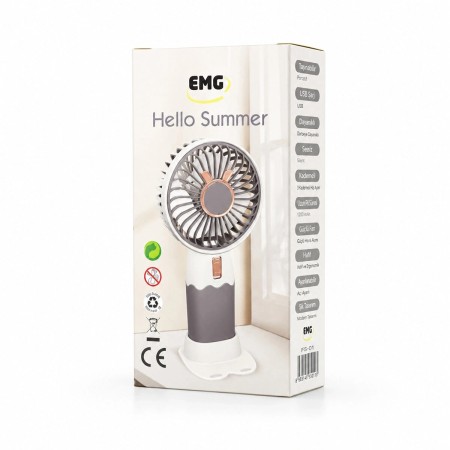 Emg Max-001 Mini El Fanı (sabit Başlık) (1-kademe Hız) (m.üstü Ayaklı) Vantilatör*144