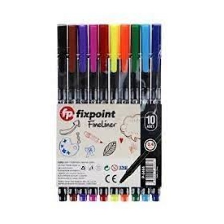 Fixpoint Fineliner 10'lu Set - Renkli Keçeli Kalem Seti